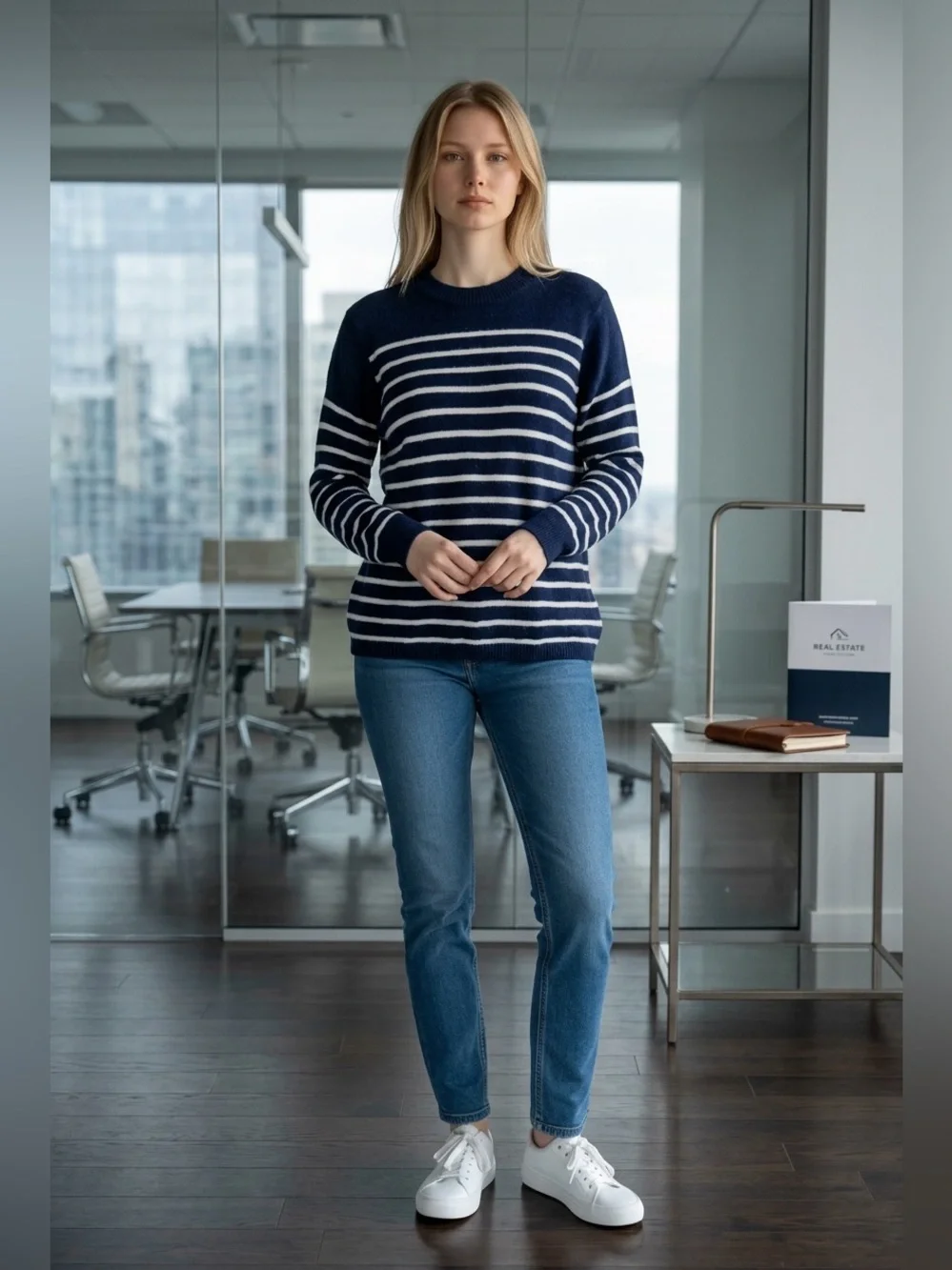 J.Crew Italian Cashmere Striped Sweater Size Small